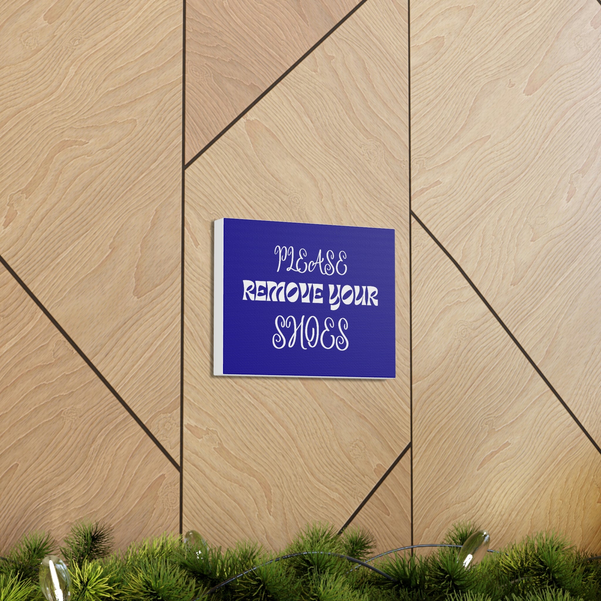 Please Remove Your Shoes 10" x 8" Canvas Gallery Wraps (If you'd like another color or have different wording please just let me know)
