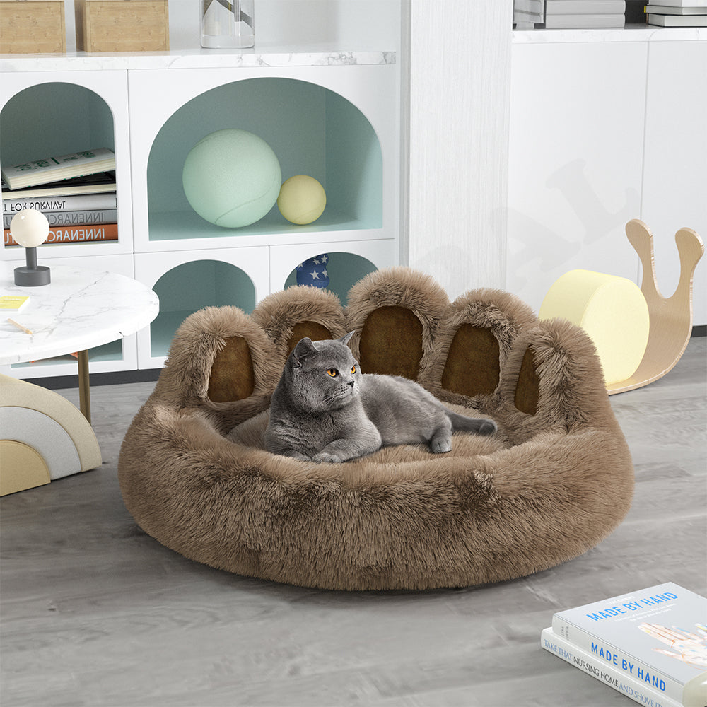 Long Plush Cat Paw Warm Bed