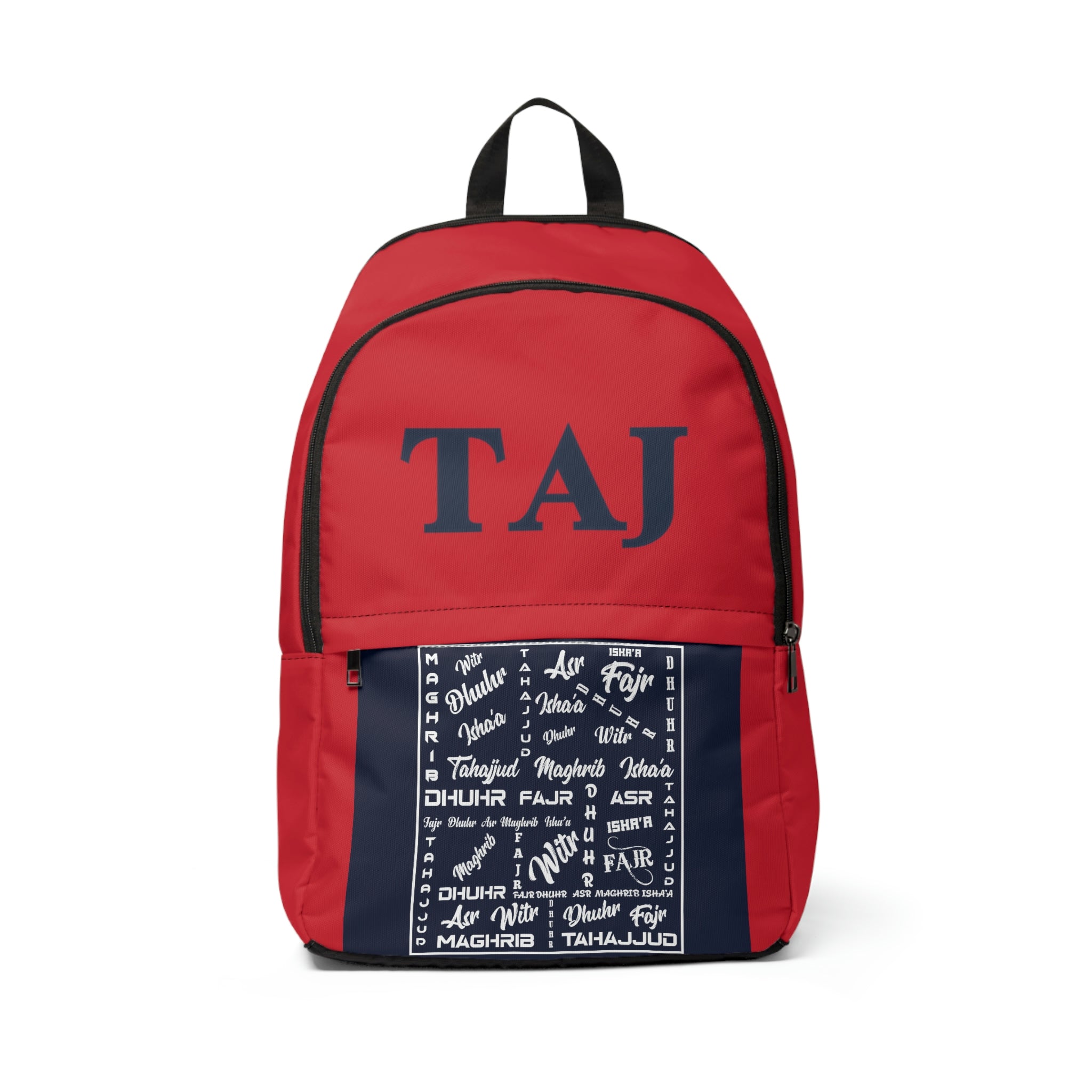 PRAYERS With Personalized Name Unisex Fabric Backpack / Book Bag