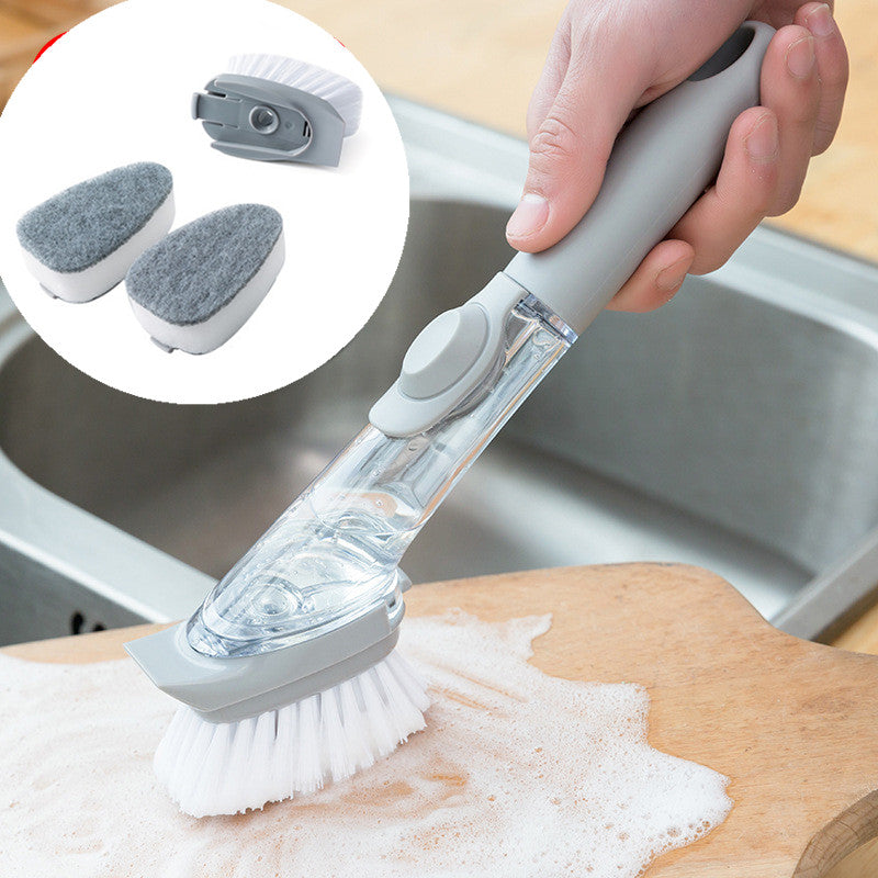 2 In1 Long Handle Cleaning Brush With Removable Brush Head