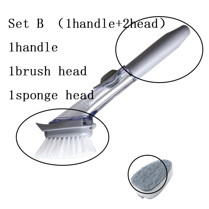 2 In1 Long Handle Cleaning Brush With Removable Brush Head