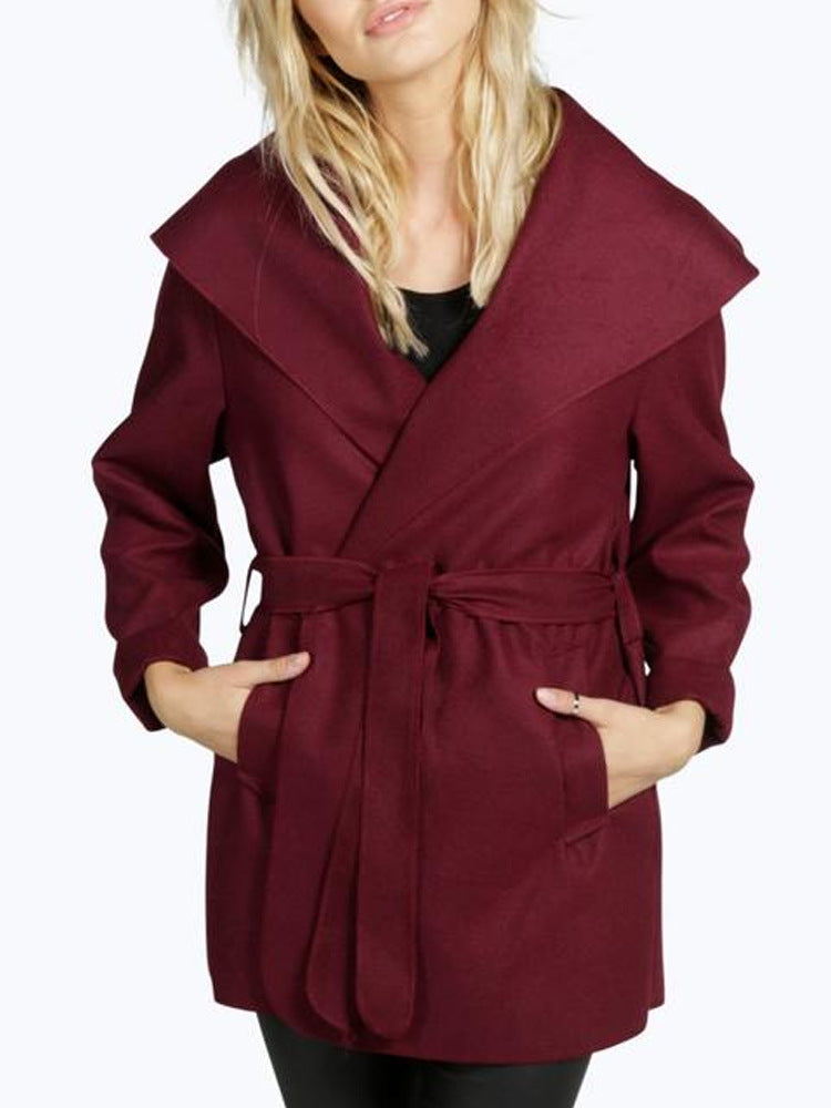 Autumn Winter Spring Light Weigh Belt Coat Jacket Women's Girls Muslim Ms. Leah's Place