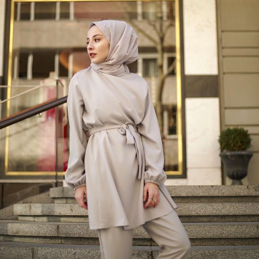 Arab Women's or Girl Muslim plus size two-piece suit