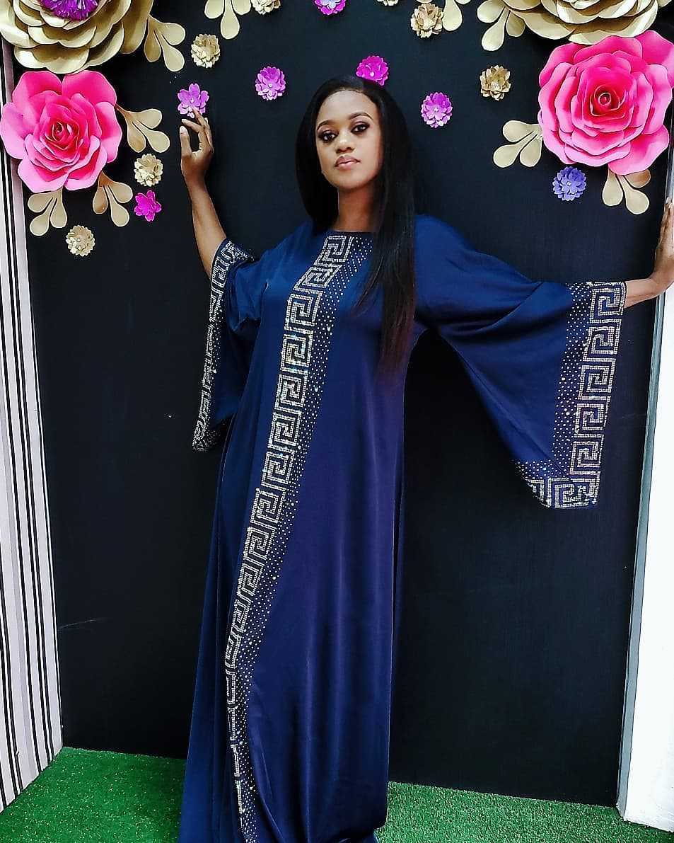 Muslim Lslamic Style Plus Size Robe Style Silk Hot Drilling Source