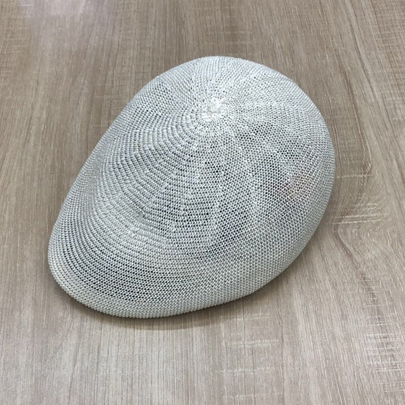 NET hat summer Beret men's mesh cap British casual Sun Hat Women's straw hat