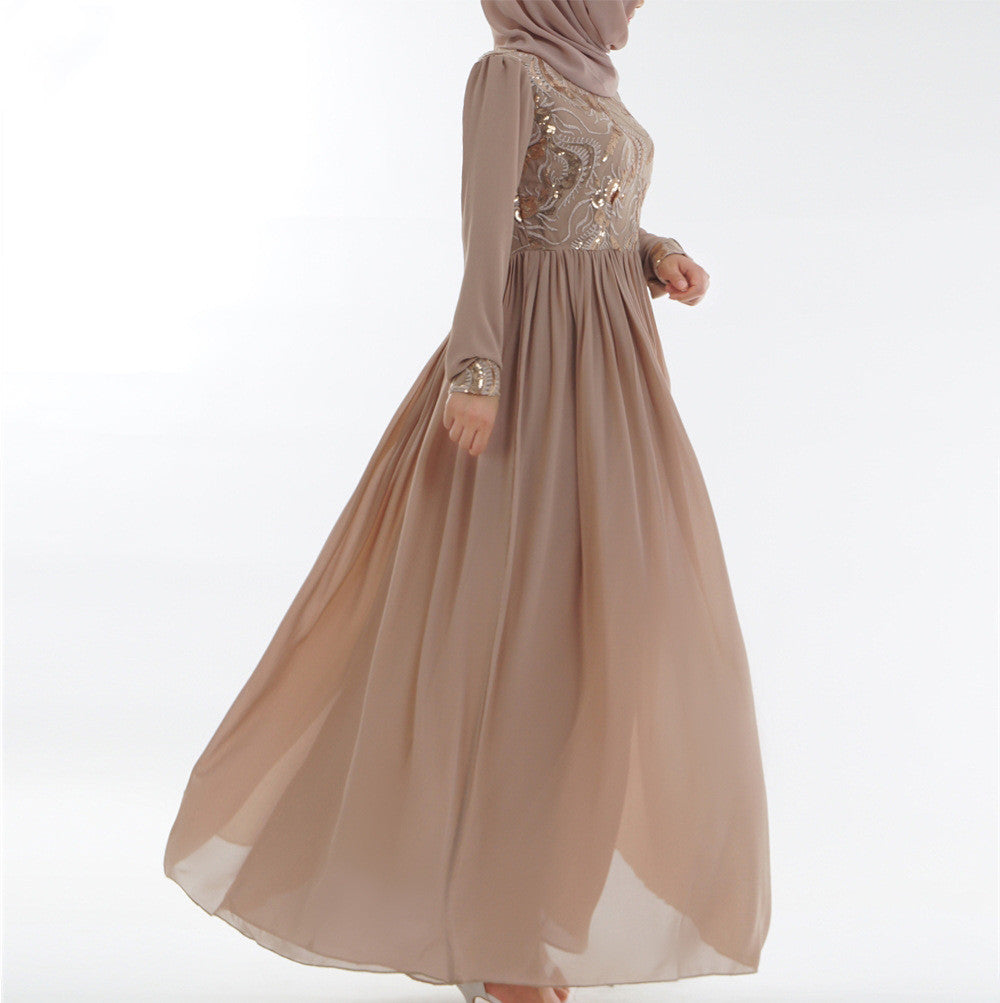 3D Embroidery Abaya Muslim Dress Women's Clothing