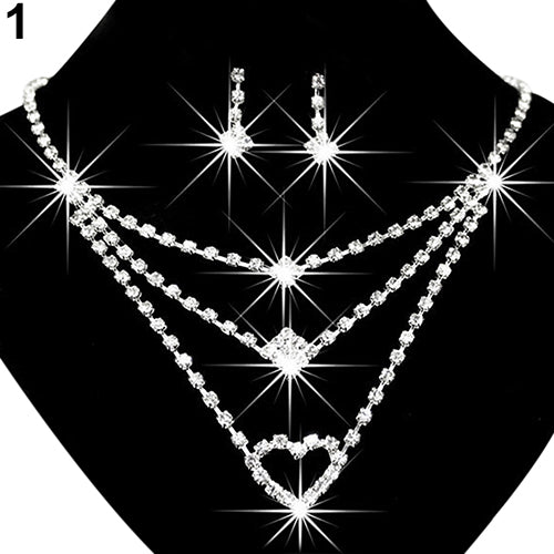 Fashion Layered Necklace And Earrings Set