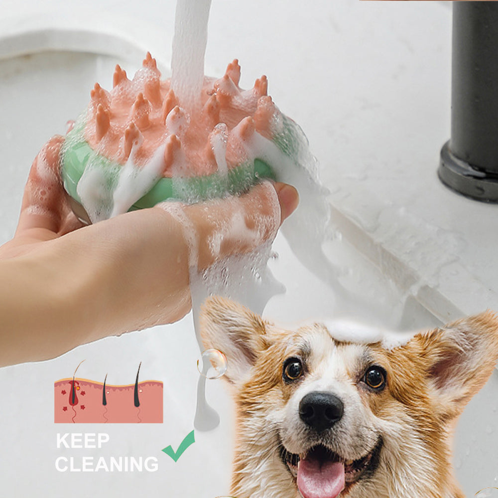 New 2 In 1 Pet Cleaning Bathing Massager