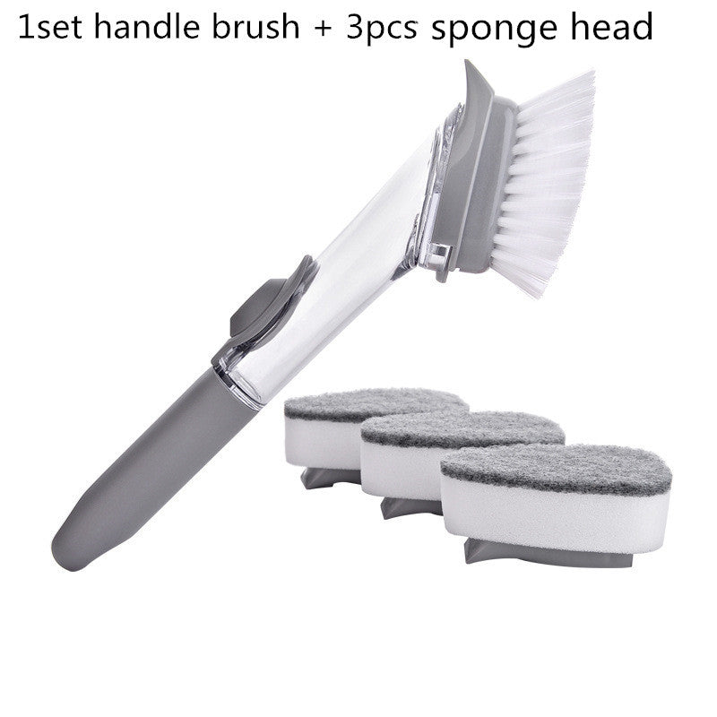 2 In1 Long Handle Cleaning Brush With Removable Brush Head