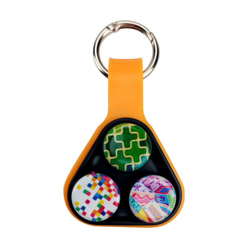New Finger Decompression Toy Pop Puck Fidget Toys Hand Spinner Magnet Toys Colorful Decompression Toys For Adults Kids Gifts Key Chain