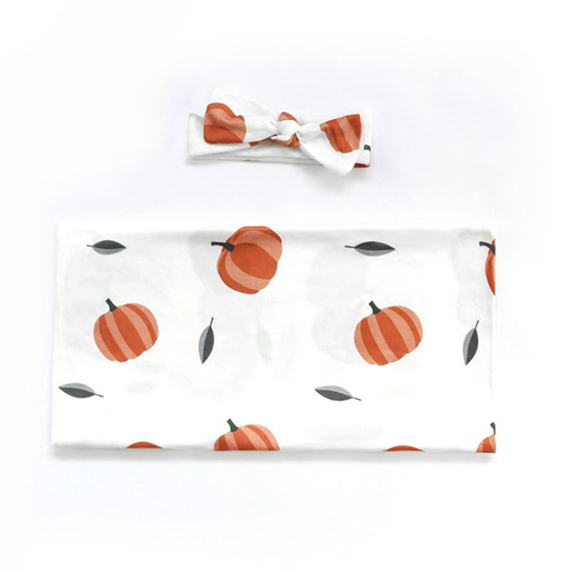 Newborn Headband Wrapper Baby Fetal Cap Blanket