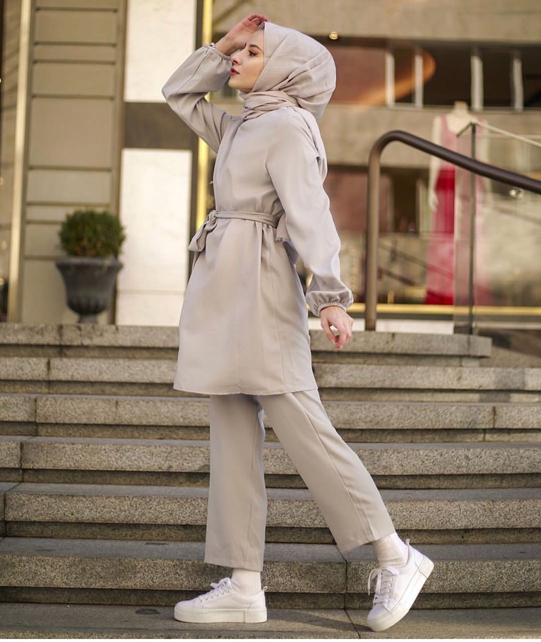 Arab Women's or Girl Muslim plus size two-piece suit