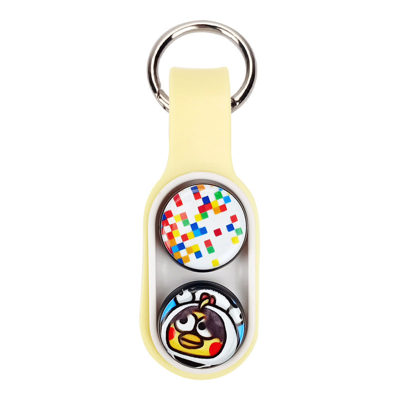 New Finger Decompression Toy Pop Puck Fidget Toys Hand Spinner Magnet Toys Colorful Decompression Toys For Adults Kids Gifts Key Chain