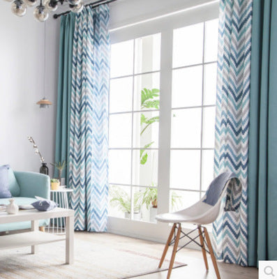 Printed curtain cloth
