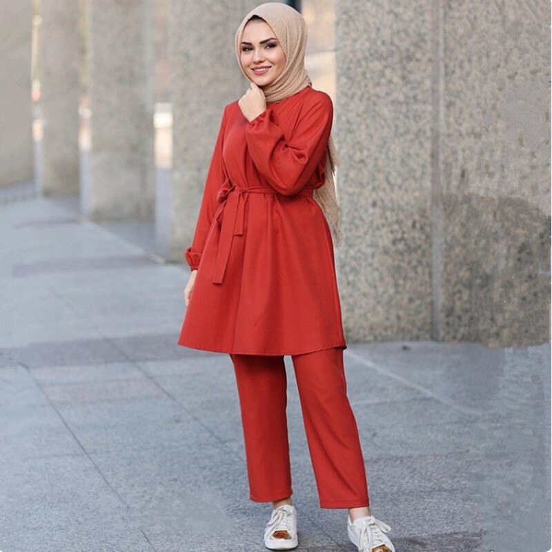 Arab Women's or Girl Muslim plus size two-piece suit