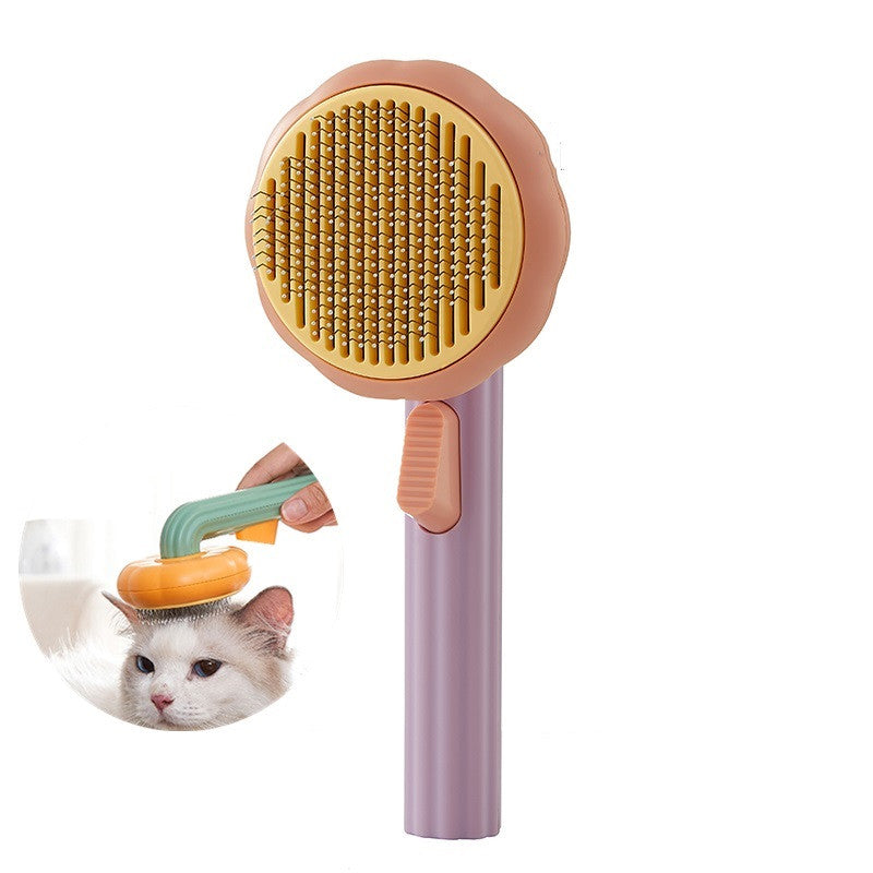 Pet Steel Wire Self-cleaning Comb