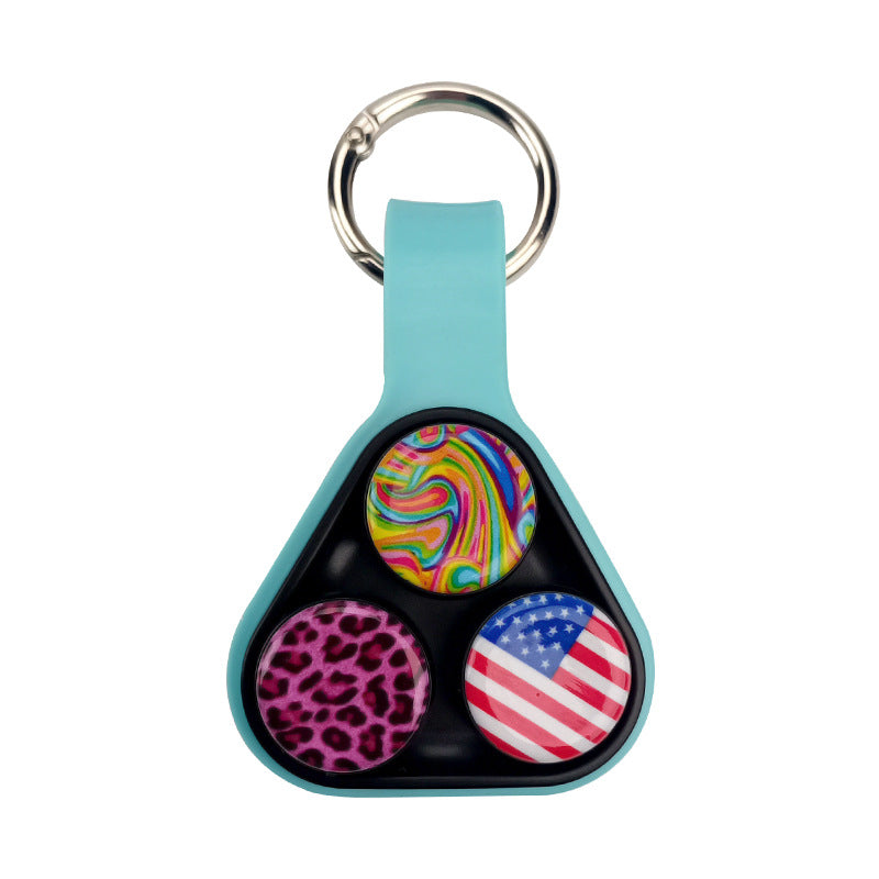 New Finger Decompression Toy Pop Puck Fidget Toys Hand Spinner Magnet Toys Colorful Decompression Toys For Adults Kids Gifts Key Chain