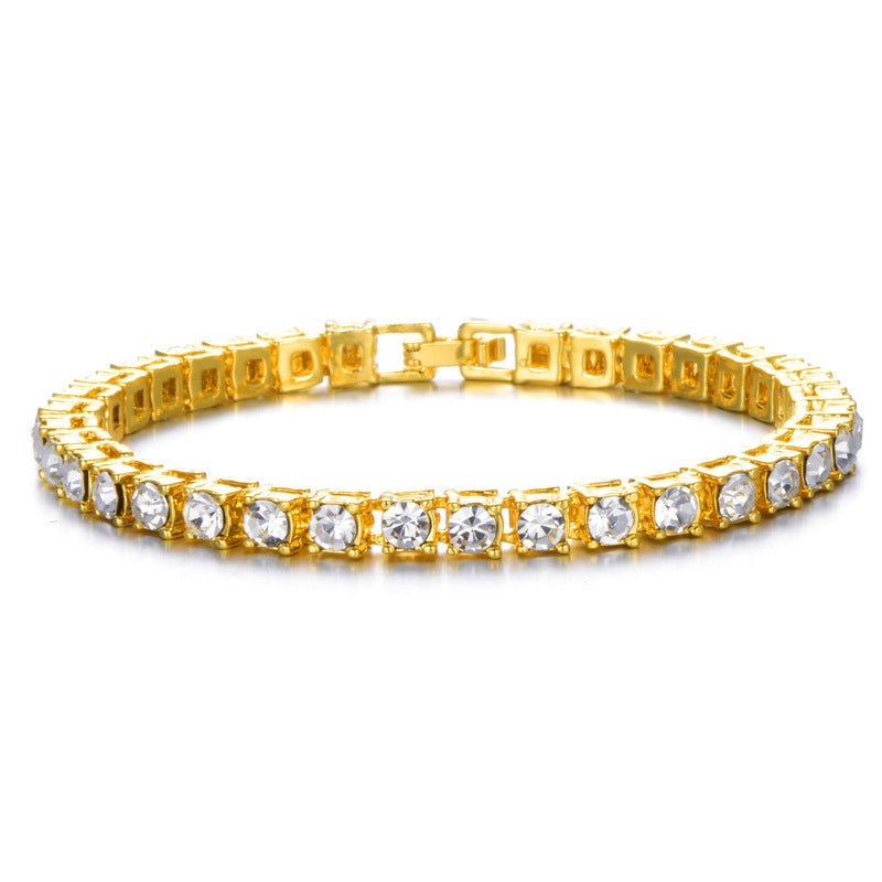 CZ Diamond Prismatic Bar 20mm Bold Gold Chain