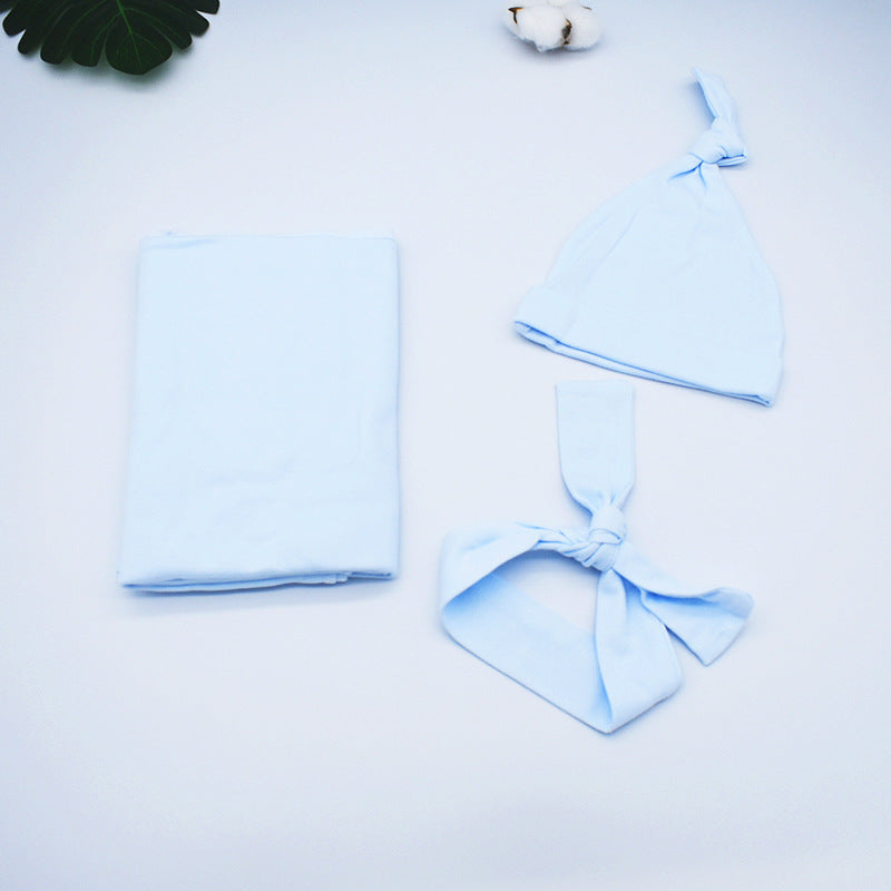 Newborn Headband Wrapper Baby Fetal Cap Blanket