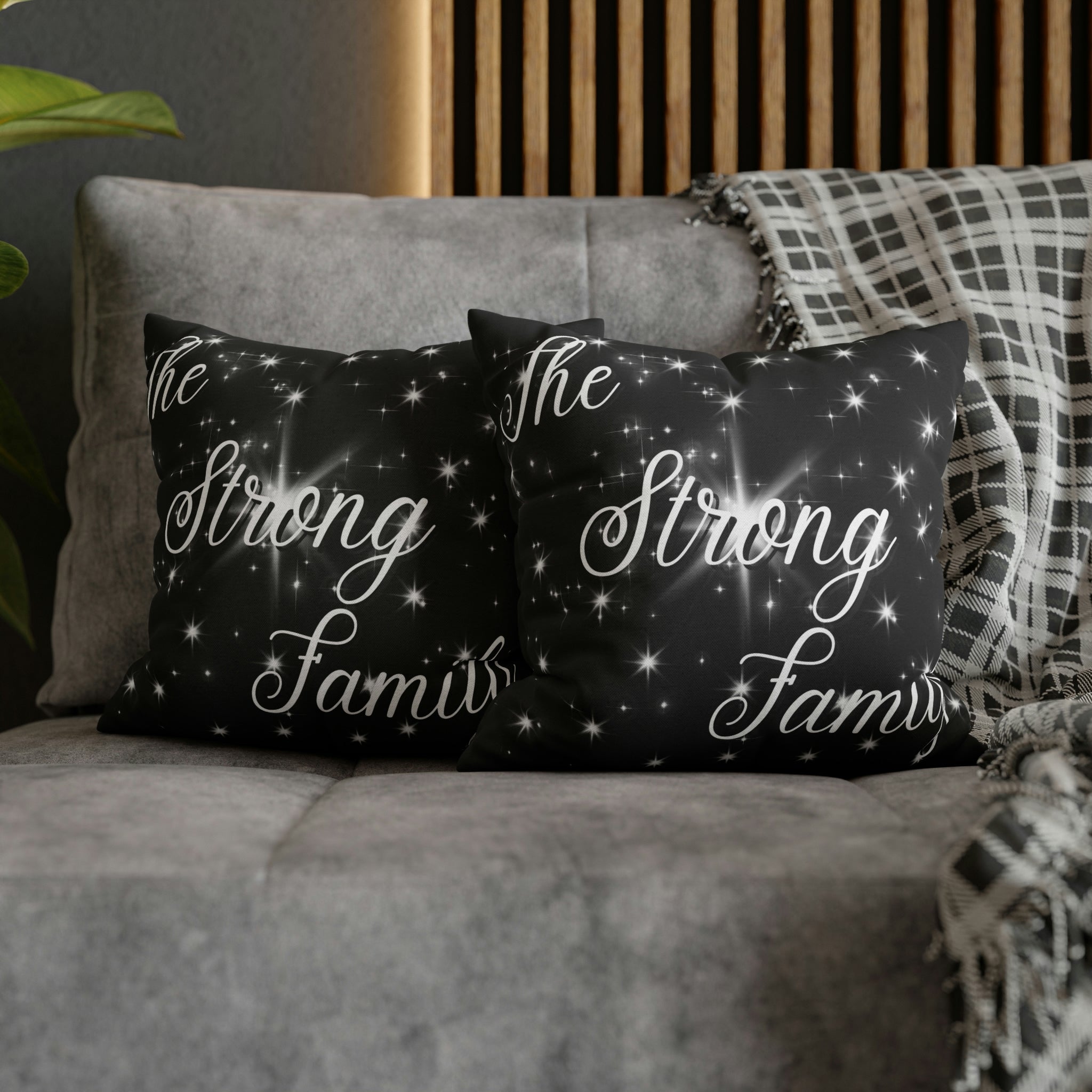 Personalized Throw Pillow Case Spun Polyester Square Pillow Case