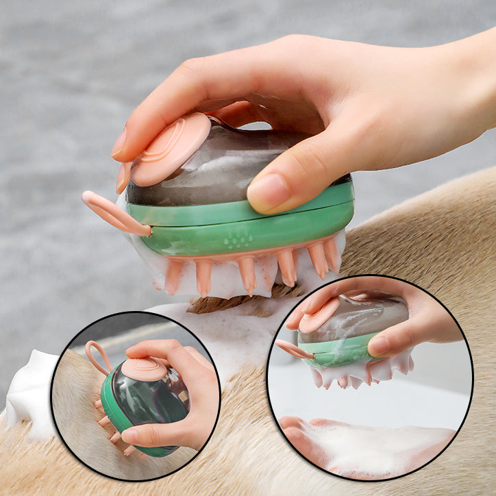 New 2 In 1 Pet Cleaning Bathing Massager