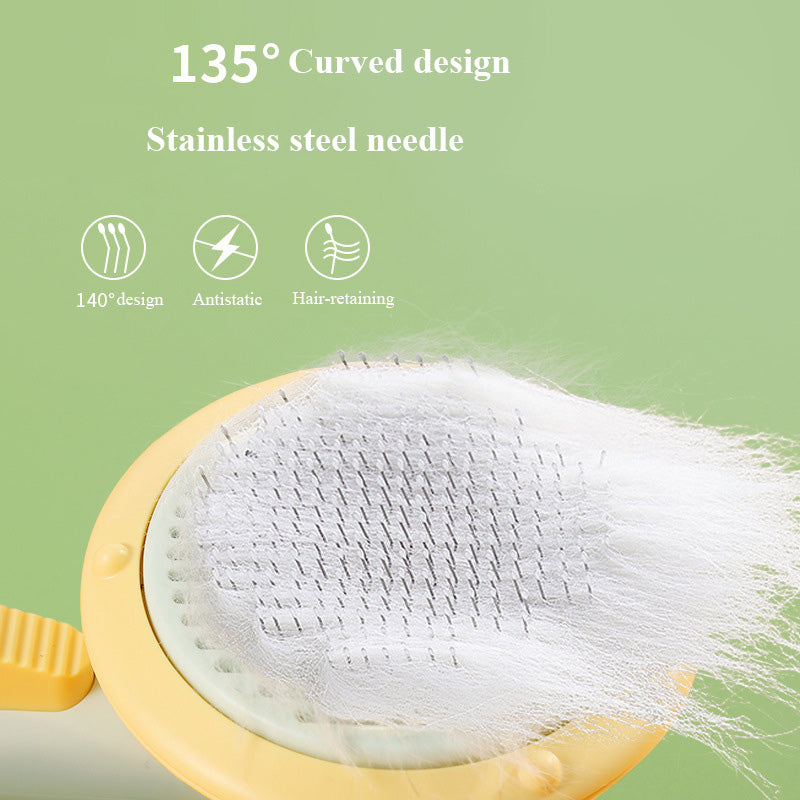 Pet Steel Wire Self-cleaning Comb