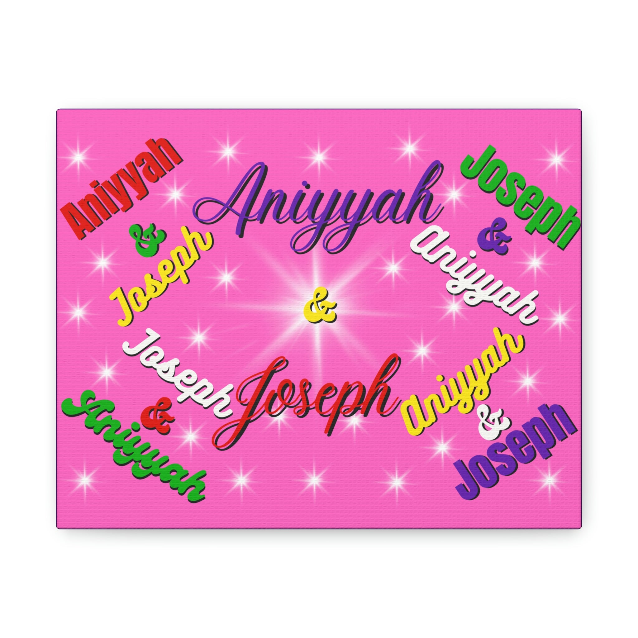 Personalized 10" x 8" Canvas Gallery Wraps (Please Email me first with your name and other request)