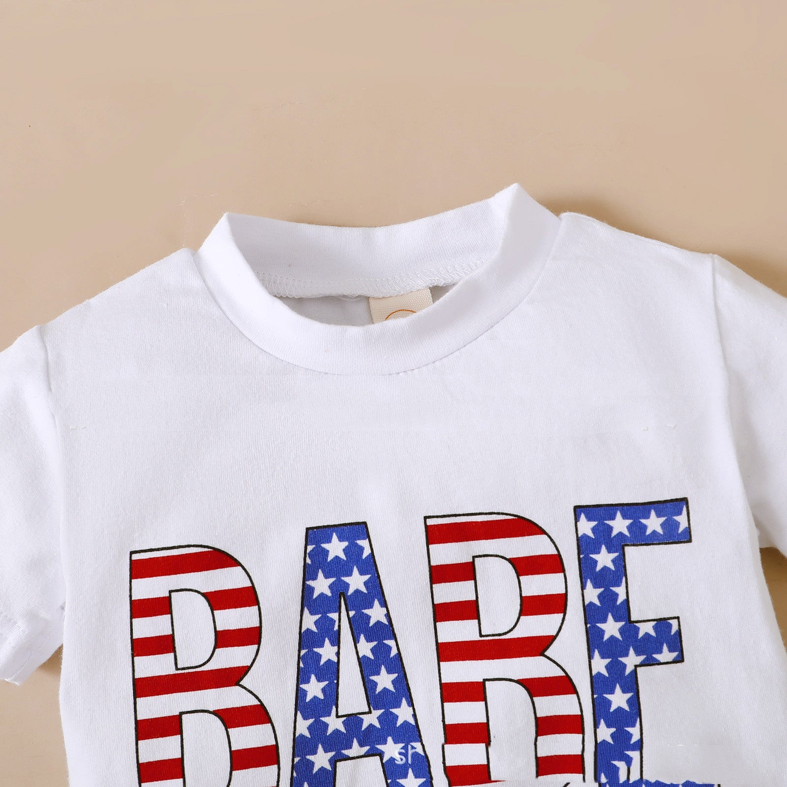 Fashion Printed Tassel Top Shorts Children's Suit