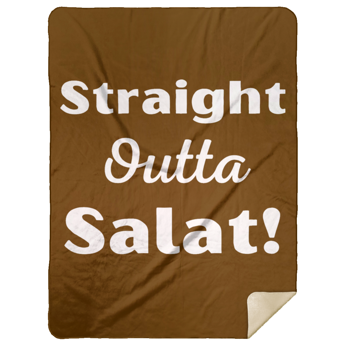 STRAIGHT OUTTA SALAT! BLANKET Premium Mink Sherpa Blanket 60x80 (MORE COLORS)
