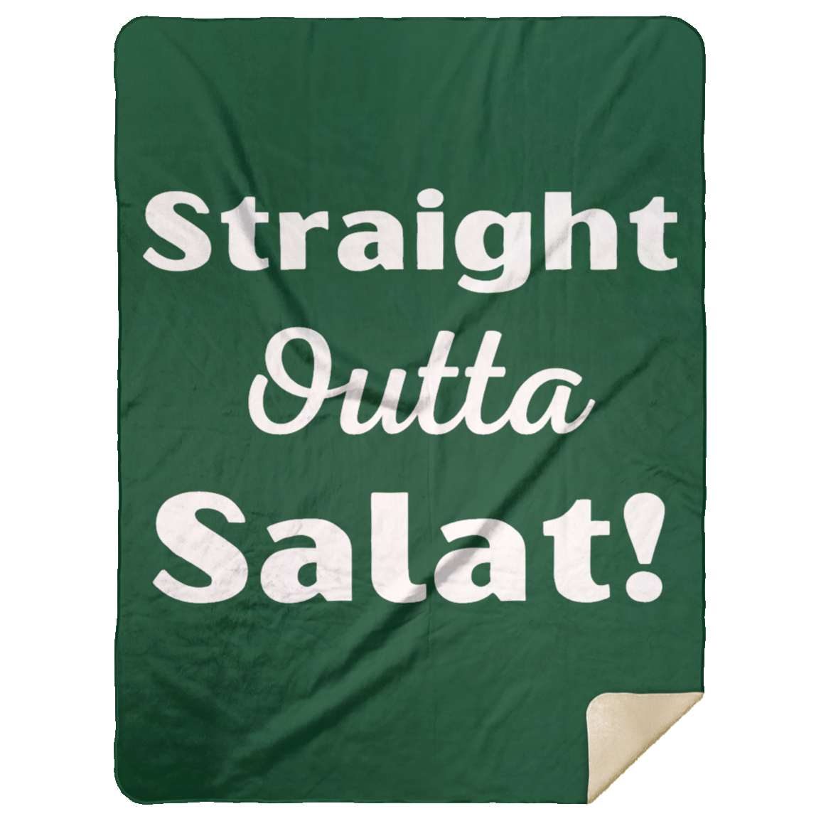 STRAIGHT OUTTA SALAT! BLANKET Premium Mink Sherpa Blanket 60x80 (MORE COLORS)
