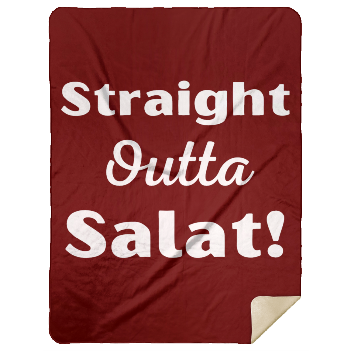 STRAIGHT OUTTA SALAT! BLANKET Premium Mink Sherpa Blanket 60x80 (MORE COLORS)