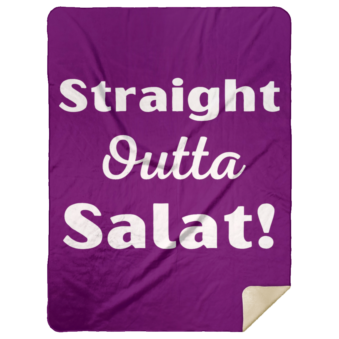 STRAIGHT OUTTA SALAT! BLANKET Premium Mink Sherpa Blanket 60x80 (MORE COLORS)