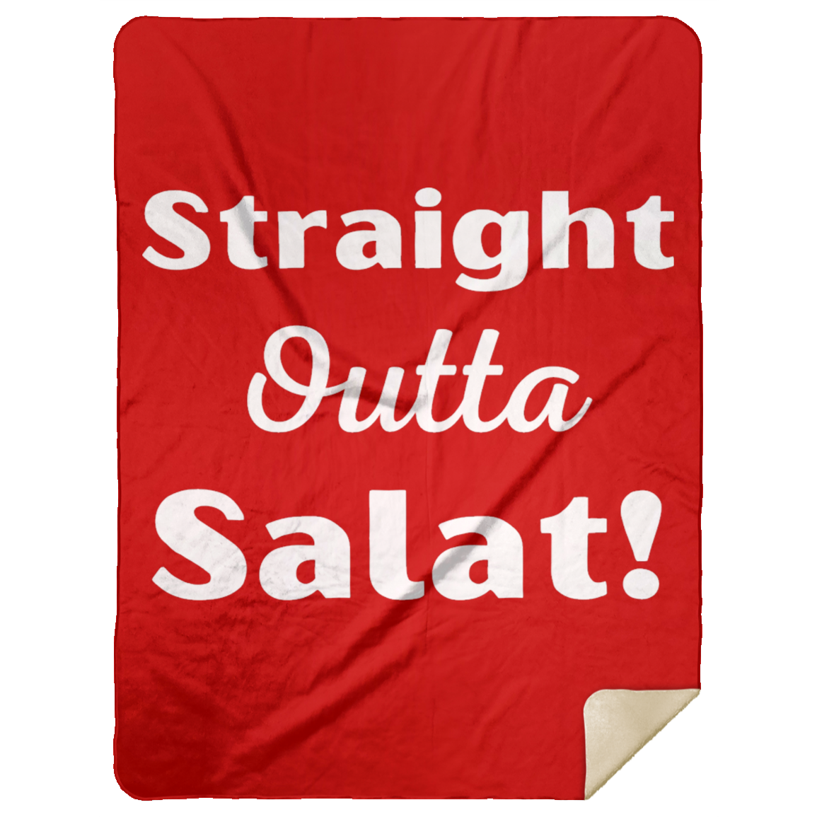 STRAIGHT OUTTA SALAT! BLANKET Premium Mink Sherpa Blanket 60x80 (MORE COLORS)