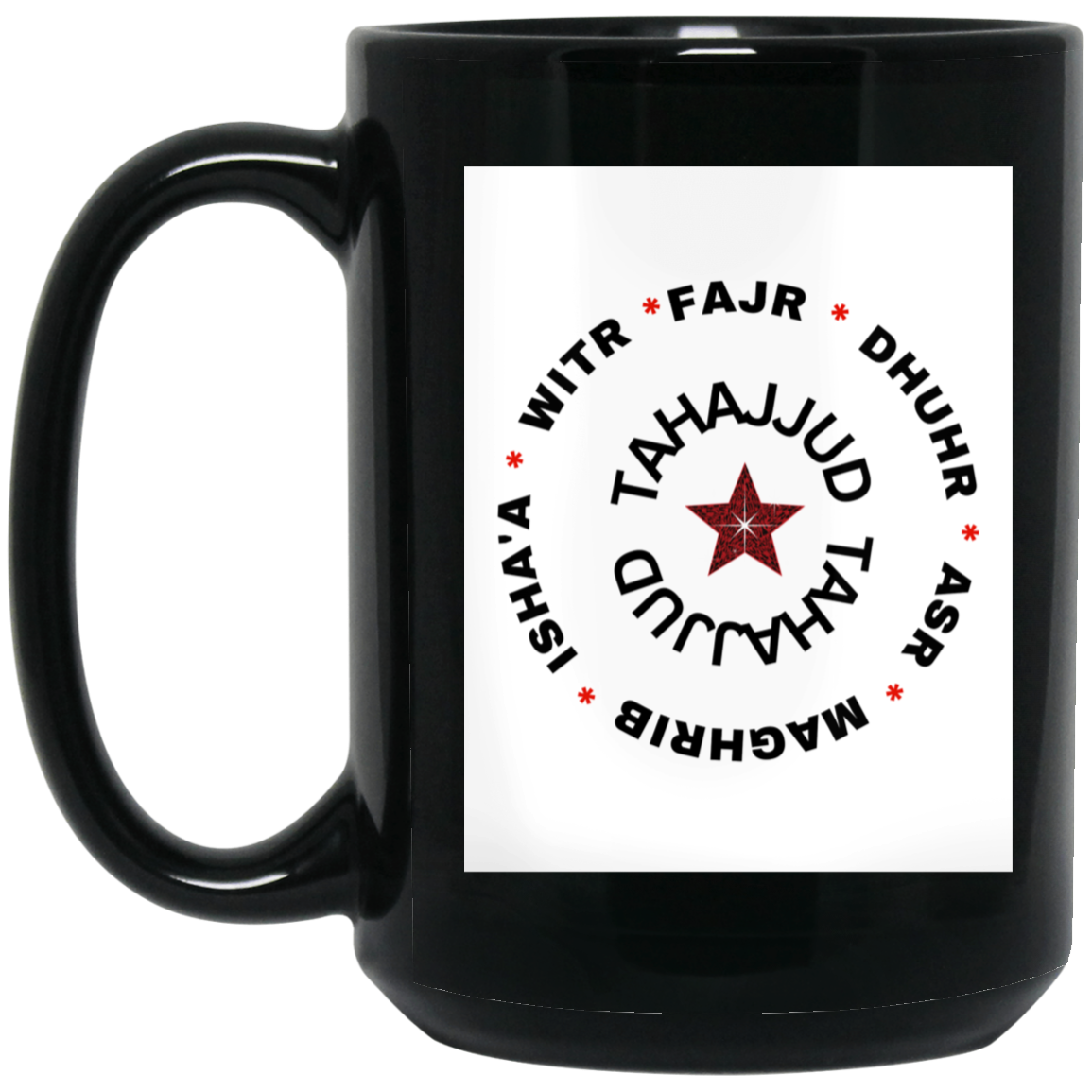 PRAYER NAMES 15 oz. Black Mug