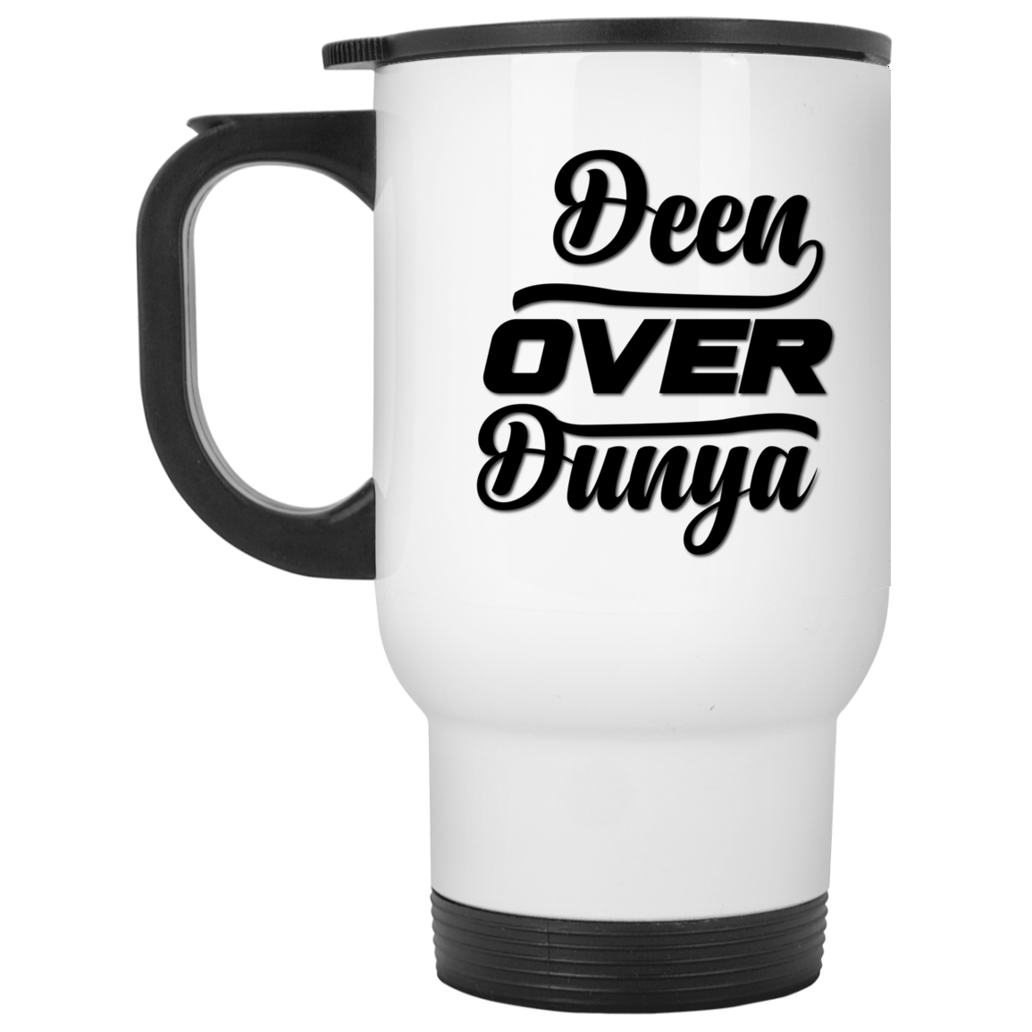 DEEN OVER DUNYA White Travel Mug (MORE COLORS)