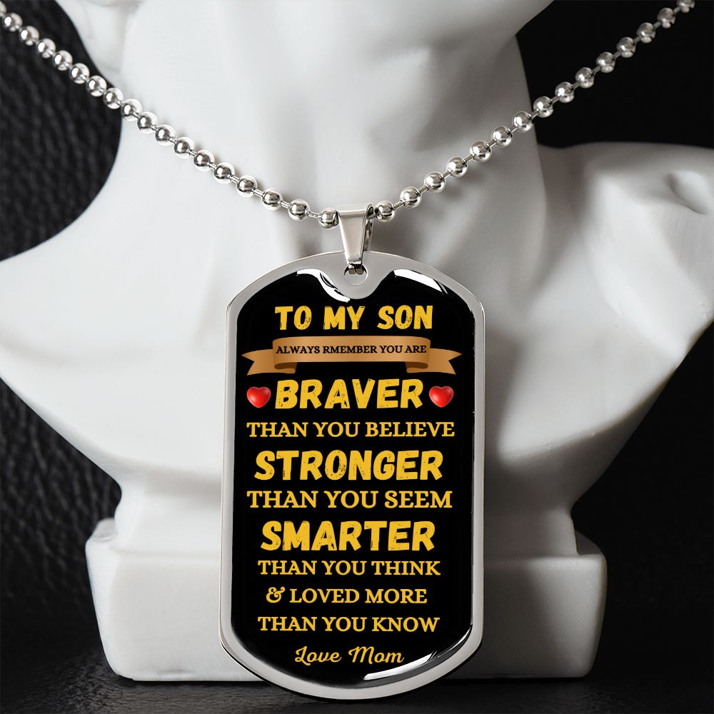 TO MY SON - DOG TAG