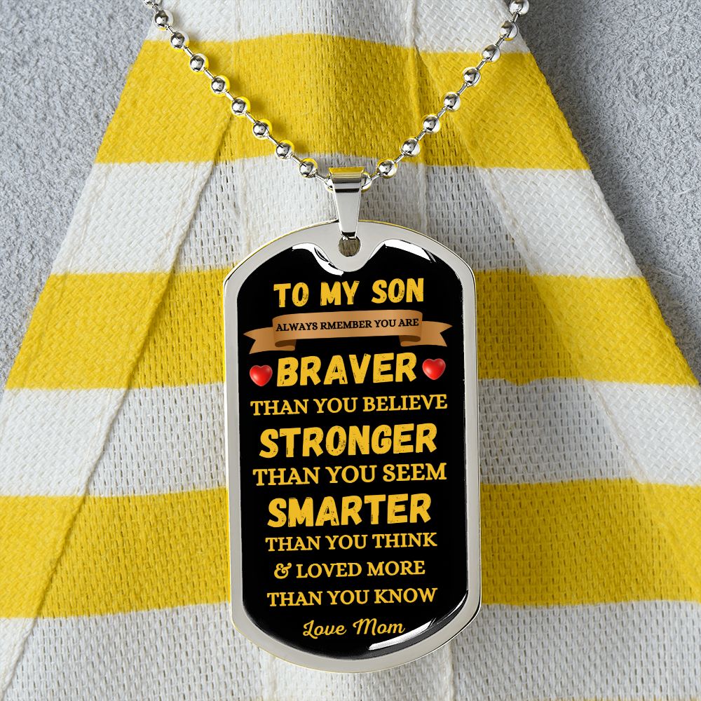 TO MY SON - DOG TAG