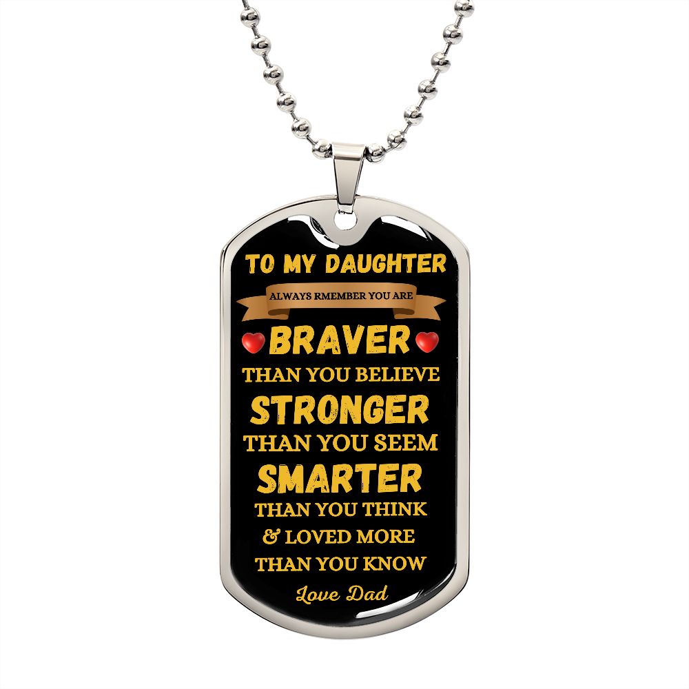 DAUGHTER - DOG TAG - LOVE DAD