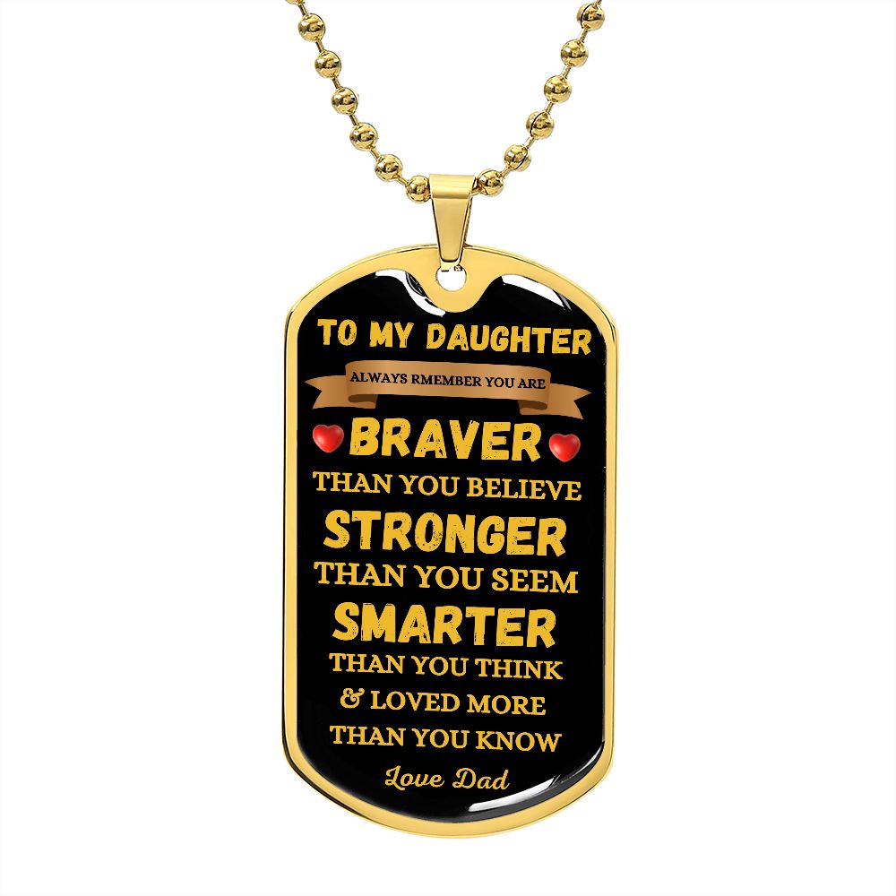 DAUGHTER - DOG TAG - LOVE DAD