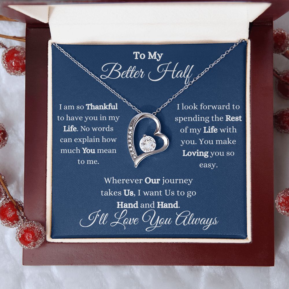TO MY BETTER HALF - FOREVER LOVE NECKLACE (BLUE)