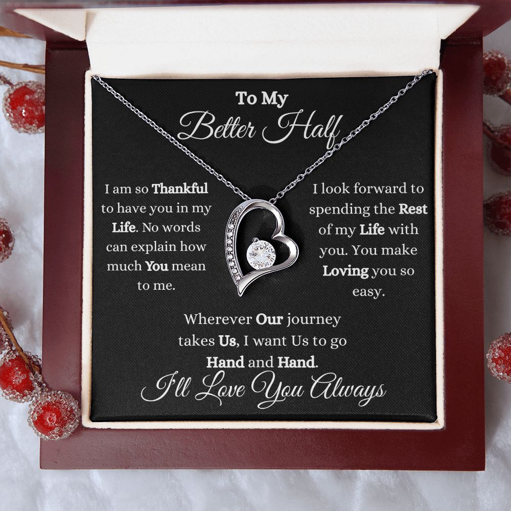 TO MY BETTER HALF - FOREVER LOVE NECKLACE (BLK)
