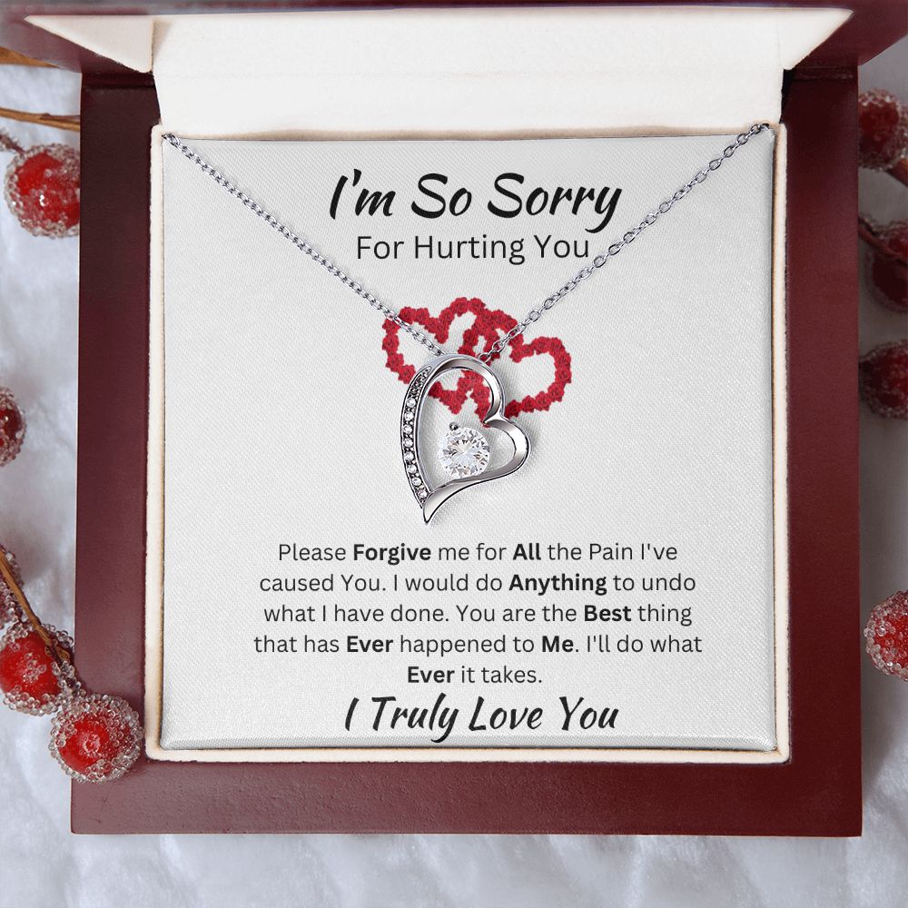 I'M SO SORRY - FOREVER LOVE NECKLACE - (WHITE)