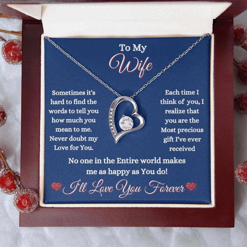 WIFE - TO MY WIFE - FOREVER LOVE NECKLACE (BLUE)
