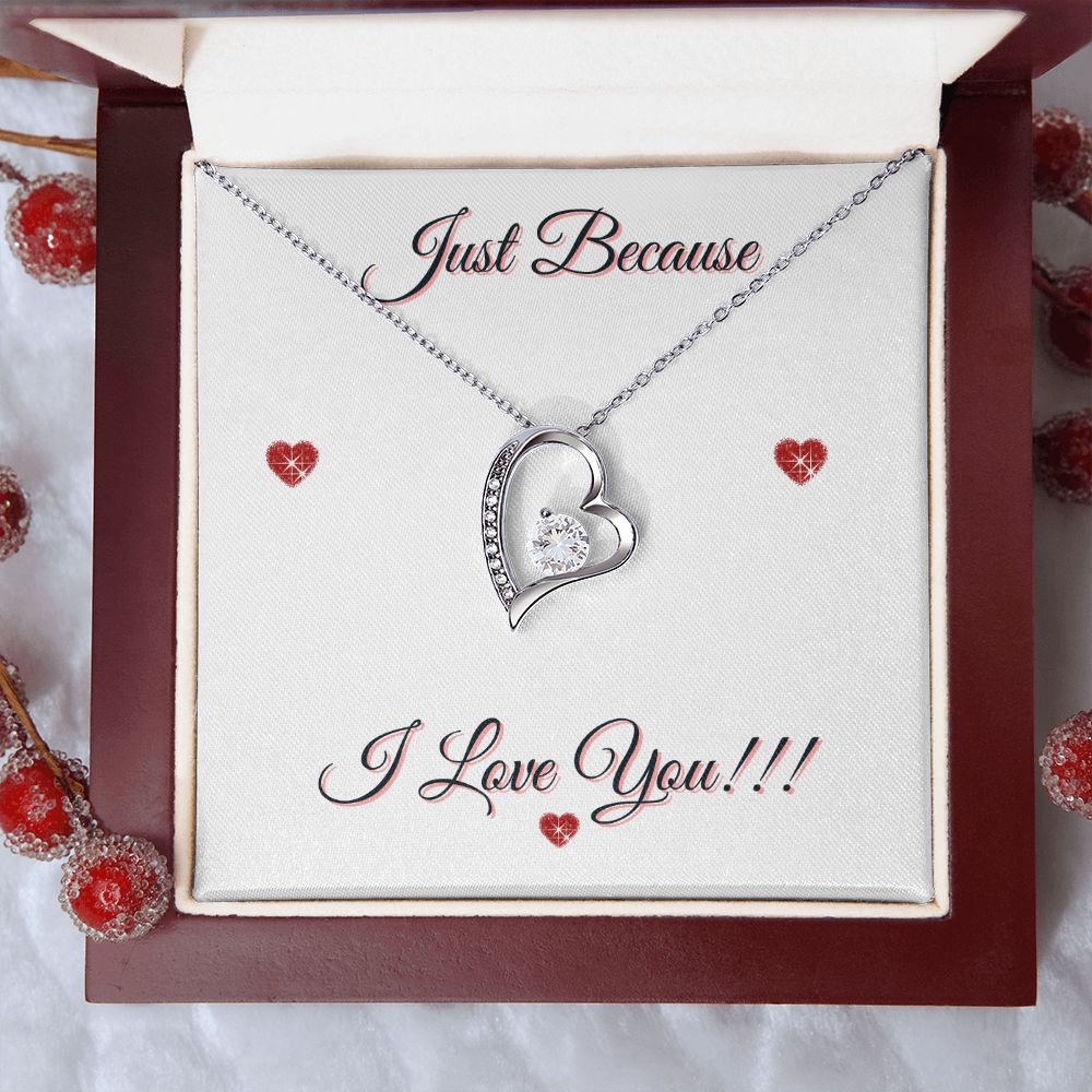 JUST BECAUSE - FOREVER LOVE NECKLACE - WHT