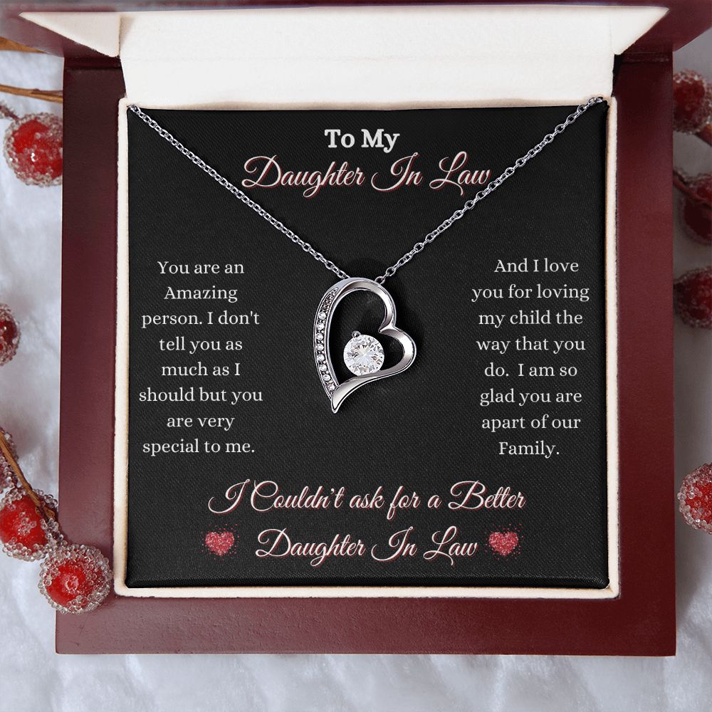 DAUGHTER IN LAW - FOREVER LOVE NECKLACE - (BLK)