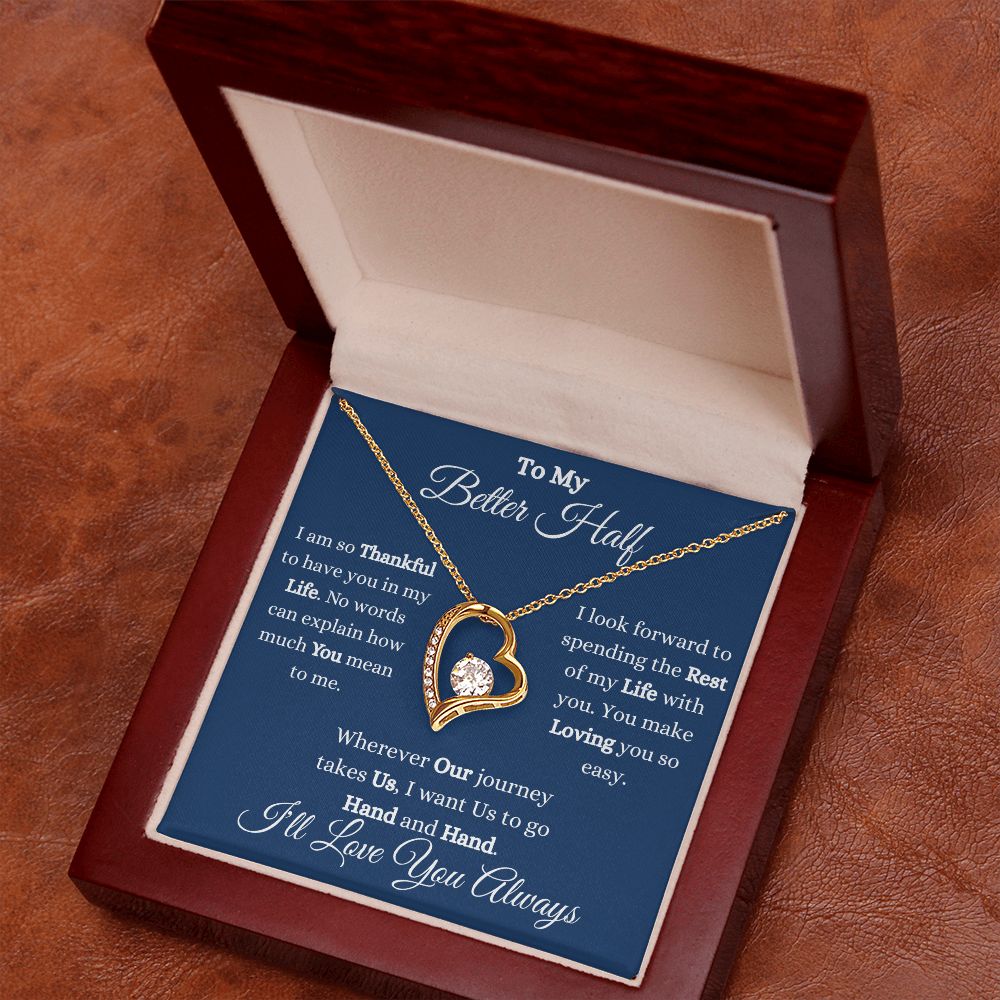 TO MY BETTER HALF - FOREVER LOVE NECKLACE (BLUE)
