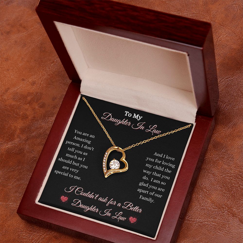 DAUGHTER IN LAW - FOREVER LOVE NECKLACE - (BLK)