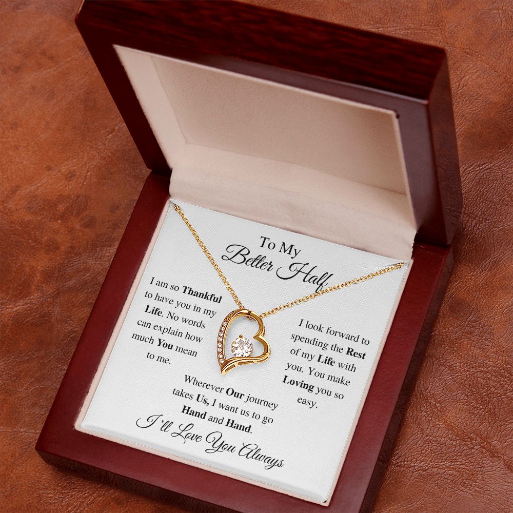 TO MY BETTER HALF - FOREVER LOVE NECKLACE (WHITE)