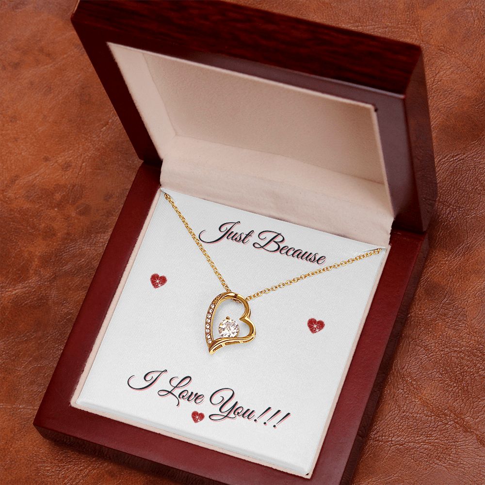 JUST BECAUSE - FOREVER LOVE NECKLACE - WHT