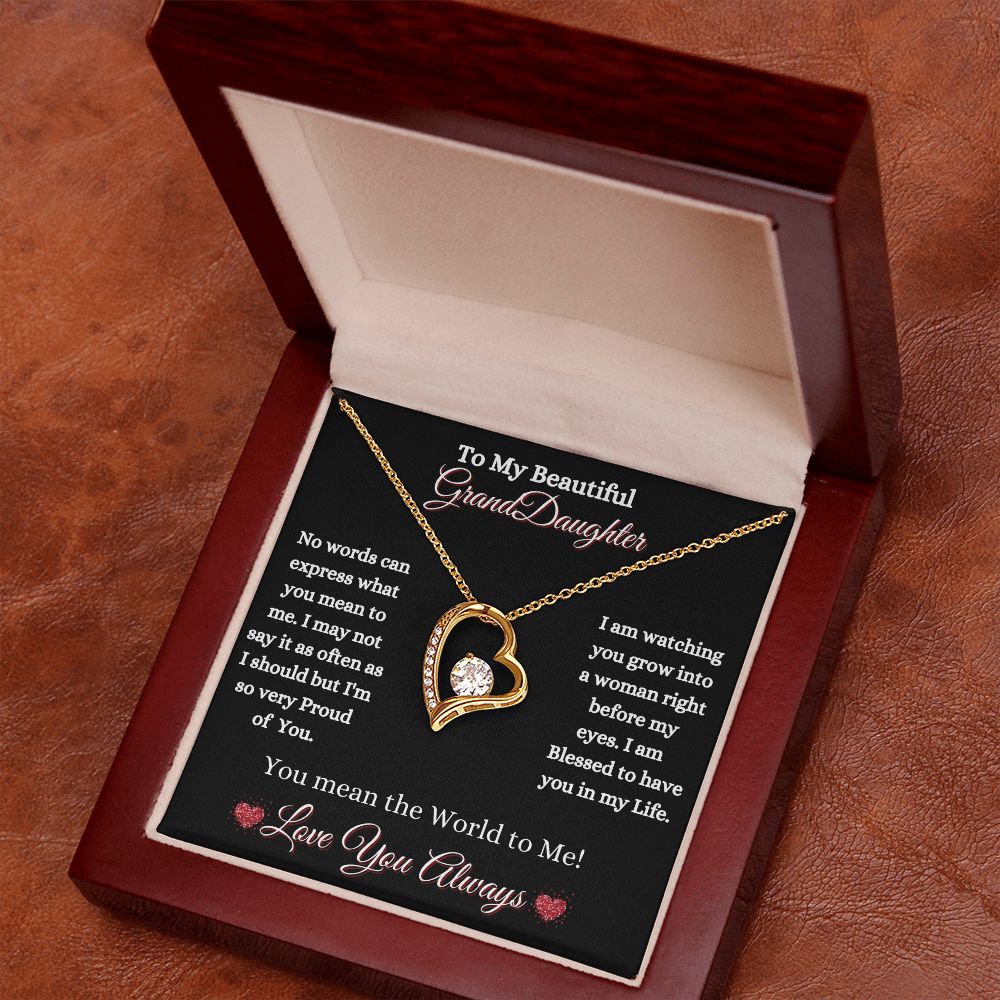 GRANDDAUGHTER - FOREVER LOVE NECKLACE - (BLK)